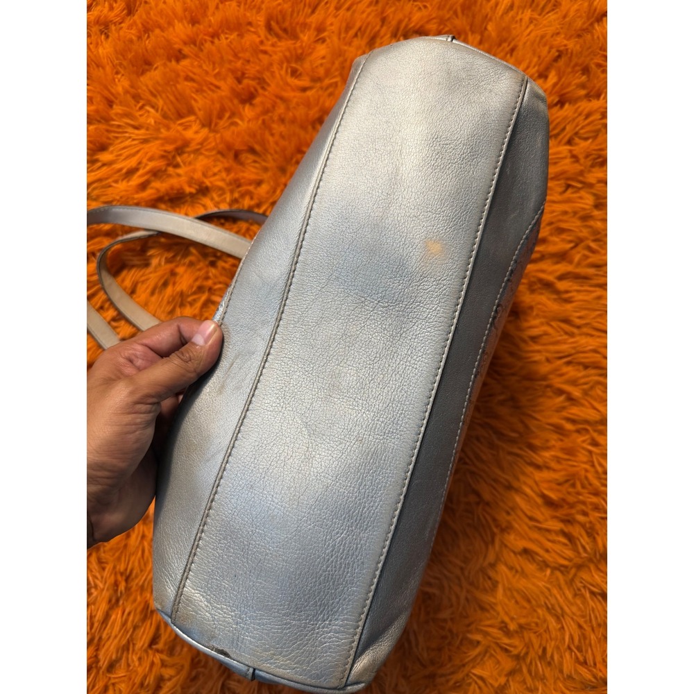 Gucci Joy Tote Metallic Silver Guccissima GG Monogram Leather Shoulder Bag - Picture 5 of 9
